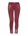 CYCLE CYCLE WOMAN PANTS BURGUNDY SIZE 28 COTTON, ELASTANE,36852129VO 5