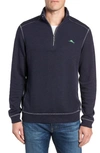 Tommy Bahama Men's Tobago Bay Textured Full-zip Sweatshirt In Ocean Deep