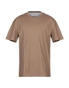 Brunello Cucinelli T-shirts In Camel