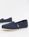 TOMS TOMS CLASSIC CANVAS FLAT SHOES IN NAVY-BLUE,10000873