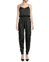 CINQ À SEPT AMIA TWILL V-NECK JUMPSUIT,PROD217530154