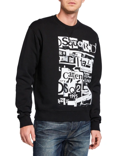 Dsquared2 Men's Cool Fit Disco Punk Sweatshirt In Black