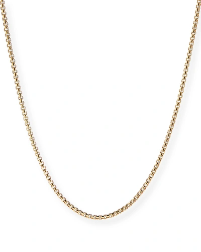 David Yurman Men's Box Chain Necklace In 18k Gold, 2.7m, 24"l