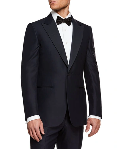 Ermenegildo Zegna Men's Silk-lapel Wool Two-piece Tuxedo Suit In Navy