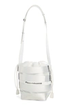 RABANNE METALLIC MIRROR CAGE FAUX LEATHER HOBO BAG,19PSS0011SYN001