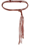 Caravana Chuuy Braided Leather Belt In Burgundy