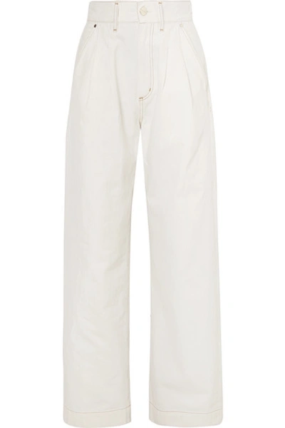 Goldsign The Trouser High-rise Wide-leg Jeans In White