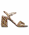 PRADA PRADA PATENT GEOMETRIC PRINTED SANDALS