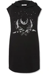 GIVENCHY TAURUS HOODED PRINTED COTTON-JERSEY MINI DRESS