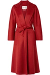 Max Mara Labbro Relaxed-fit Cashmere And Wool-blend Coat In Red