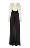 PRABAL GURUNG JIMILI MONOCHROME SILK GOWN,720236