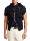 BRUNELLO CUCINELLI Hooded Suede Vest