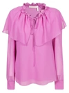 SEE BY CHLOÉ RUFFLED NECK BLOUSE,10786701