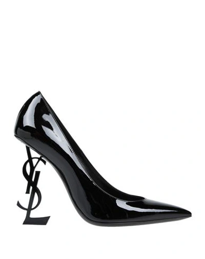 Saint Laurent Ysl Opyum Patent Leather Pumps In Black