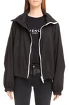 Givenchy Zip-front Hooded Wind-resistant Jacket In 001-black