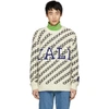 CALVIN KLEIN 205W39NYC CALVIN KLEIN 205W39NYC OFF-WHITE AND BLACK YALE CREWNECK jumper