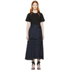 3.1 PHILLIP LIM / フィリップ リム 3.1 PHILLIP LIM BLACK AND NAVY BELTED T-SHIRT DRESS