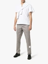 THOM BROWNE THOM BROWNE GREY LOGO PATCH COTTON CHINO TROUSERS,MTU187A0378813283424