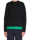 PRADA PRADA CONTRAST HEM SWEATSHIRT