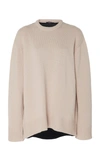 DEREK LAM OVERSIZED CONTRAST BACK CASHMERE SWEATER,DP91901BC