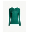 SANDRO EMBROIDERED STRETCH-KNIT JUMPER