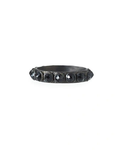 ARMENTA NEW WORLD BLACK STACKING RING,PROD204480007