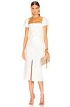 BROCK COLLECTION BROCK COLLECTION SQUARE NECK DRESS IN WHITE,BRCF-WD16