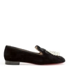 CHRISTIAN LOUBOUTIN Pradomoc velvet flats,CL14138S