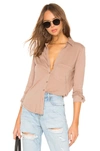 Bobi Light Weight Jersey Button Up In Java