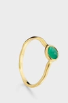 Monica Vinader Siren Small Semiprecious Stone Stacking Ring In Green