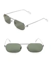 SAINT LAURENT Classic 55MM Round Sunglasses
