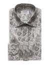 ETON Contemporary Fit Paisley Crease Resistant Dress Shirt