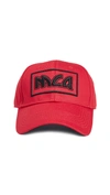 MCQ BY ALEXANDER MCQUEEN METAL LOGO BASEBALL CAP