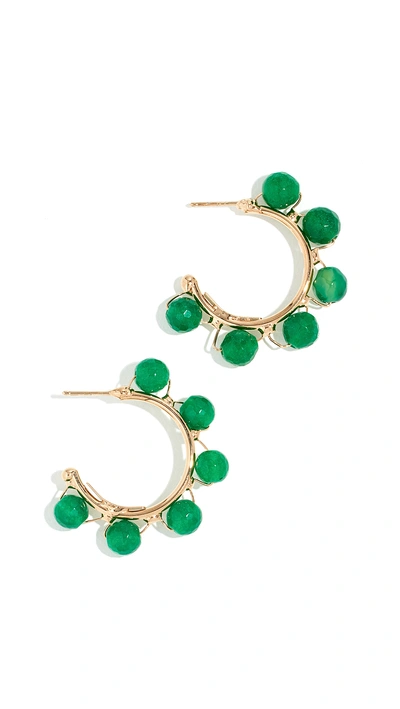 Rosantica Dada Hoop Earrings In Green