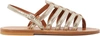 Kjacques Silver-colored Slave Sandals In Gold