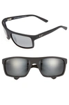 Maui Jim Byron Bay 62mm Polarized Sunglasses - Matte Black/ Neutral Grey