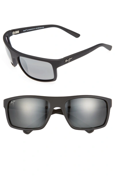 Maui Jim Byron Bay 62mm Polarized Sunglasses - Matte Black/ Neutral Grey In Matte Black/ Neutral Grey