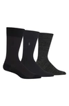 Polo Ralph Lauren Supersoft Birdseye, Solid Rib & Melange Trouser Socks - Pack Of 3 In Black