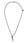 JOHN VARVATOS WRAPPED NAILS PENDANT NECKLACE,JVNMX20024-NS-24