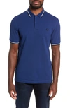 FRED PERRY TWIN TIPPED EXTRA SLIM FIT PIQUE POLO,M3600
