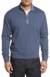 Johnnie-o Sully Quarter Zip Pullover In Helios Blue