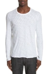 Atm Anthony Thomas Melillo Distressed Long Sleeve T-shirt In White