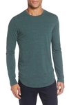 Goodlife Triblend Scallop Long Sleeve Crewneck T-shirt In Silver Pine ...