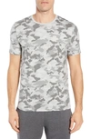 Tommy John Second Skin Crewneck Undershirt In Grey Camo