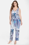 Tart 'taryn' Print V-neck Jumpsuit In Palm Brush