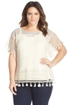 Tart 'caris' Crochet Lace Top In Ivory