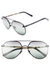 BURBERRY TRENCH 61MM AVIATOR SUNGLASSES - BLUE/ VIOLET GRADIENT,BE309961-Y