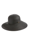 Eric Javits 'hampton' Straw Sun Hat - Black In Black