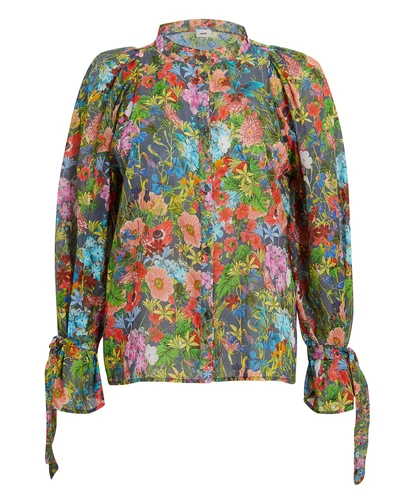 Warm Francesca Printed Cotton Blouse In Floral