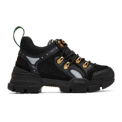 Gucci Flashtrek Leather Sneakers In 1079 Black